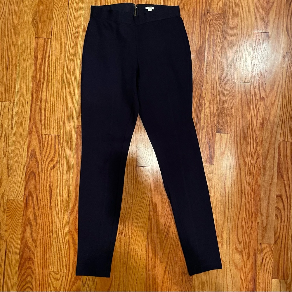J. Crew navy blue leggings with zipper at back